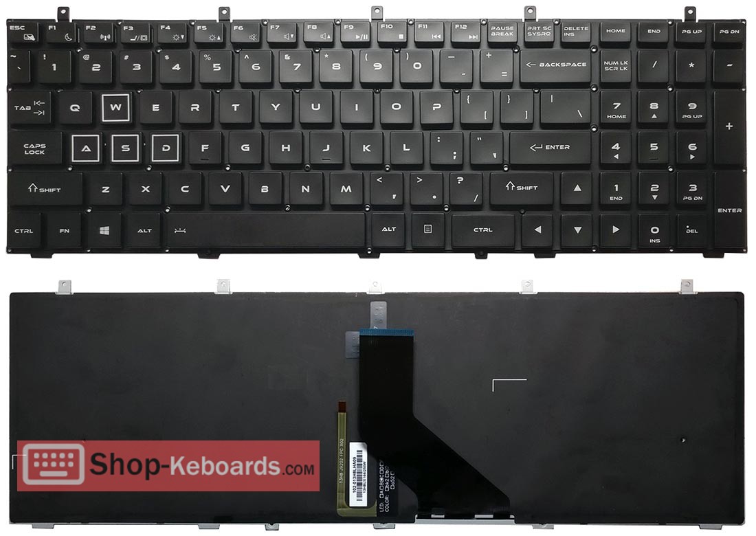 Thunderobot 911-S1G Keyboard replacement