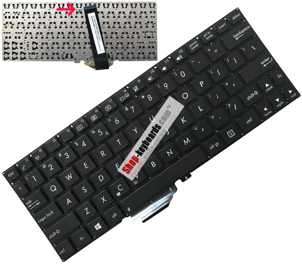 Asus 0KNB0-0130SP00 Keyboard replacement