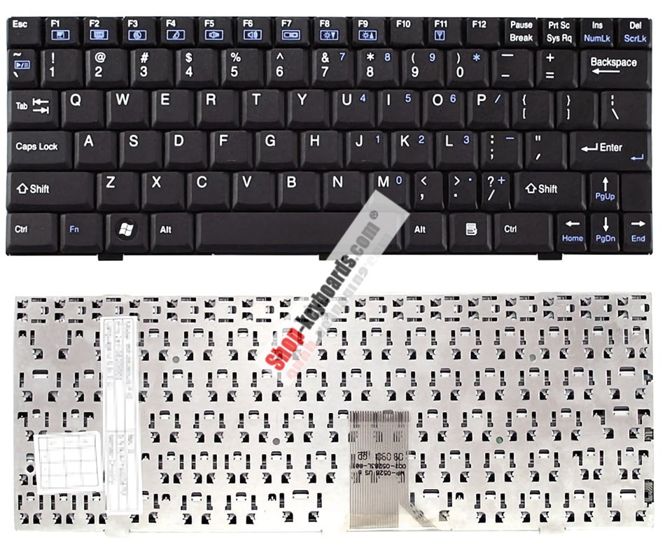 Clevo MP-05283U4-F10 Keyboard replacement
