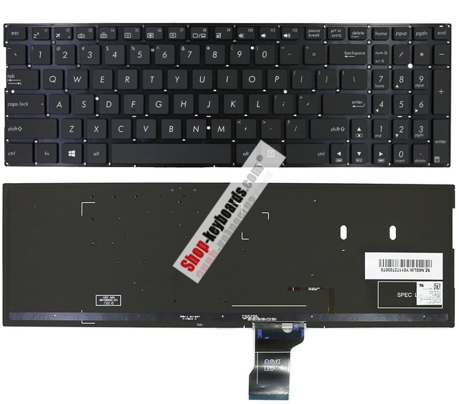 Asus 9Z.ND2BU.70J  Keyboard replacement