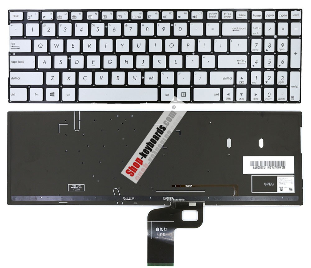 Asus NSK-USZ0F Keyboard replacement