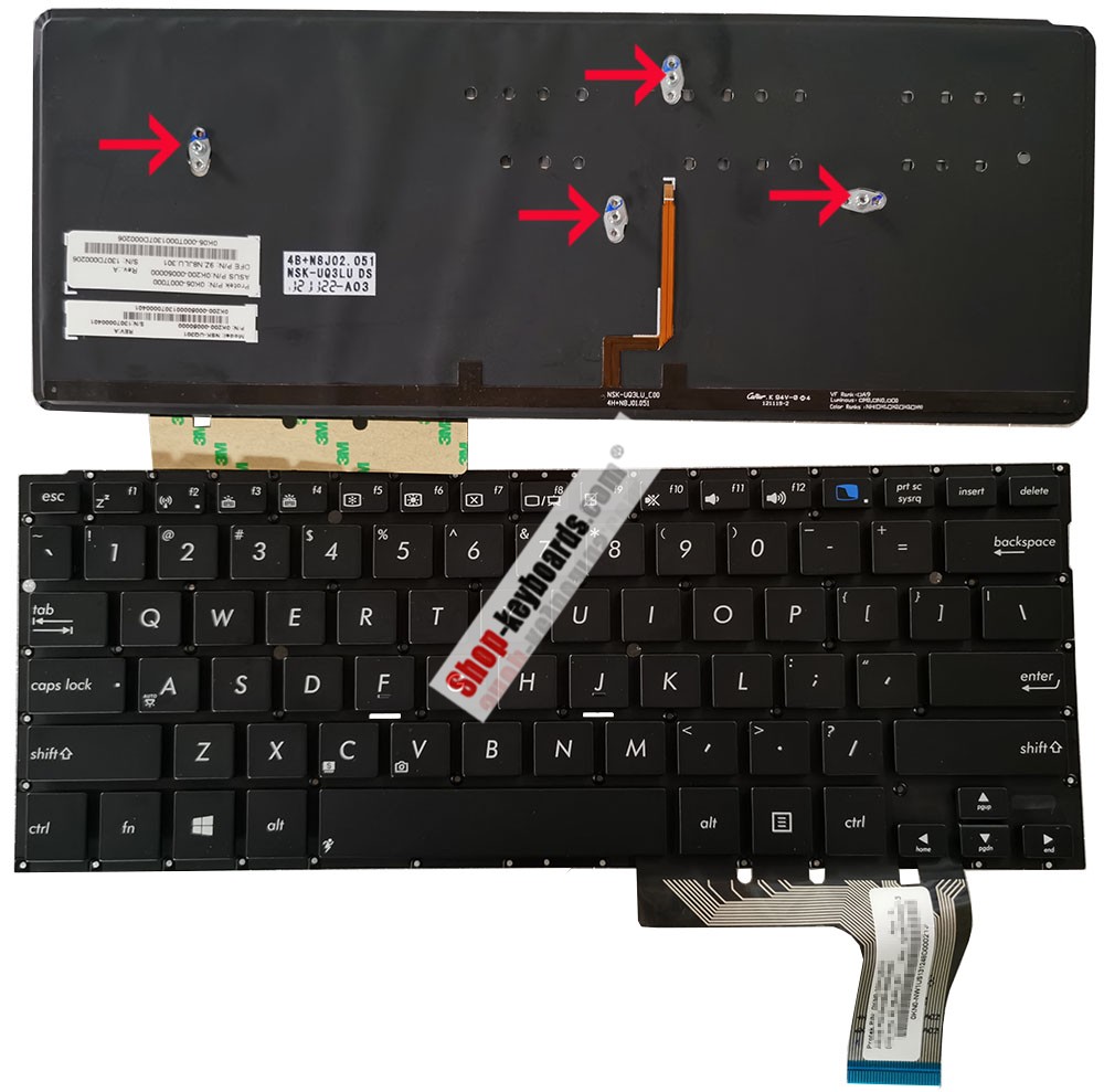Asus 9Z.NBJBU.30U Keyboard replacement