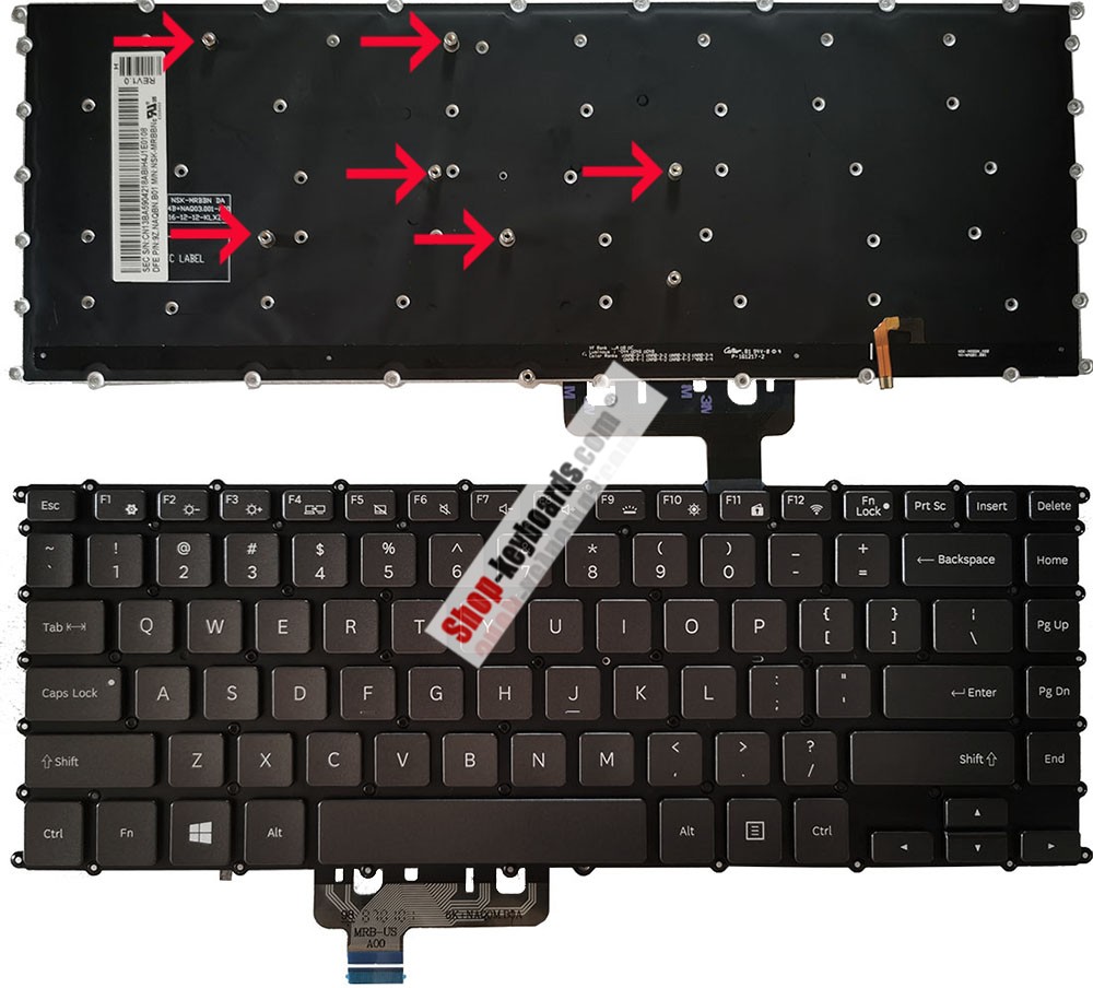Samsung 9Z.NAQBN.B0G Keyboard replacement