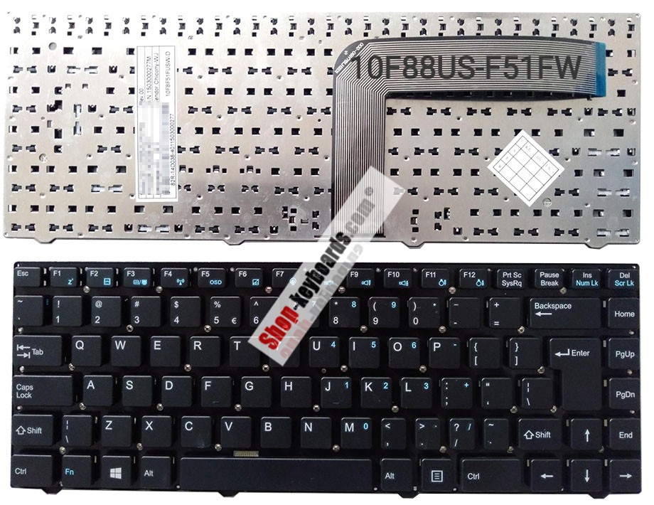 CNY MP-10F88U4-F51FW Keyboard replacement