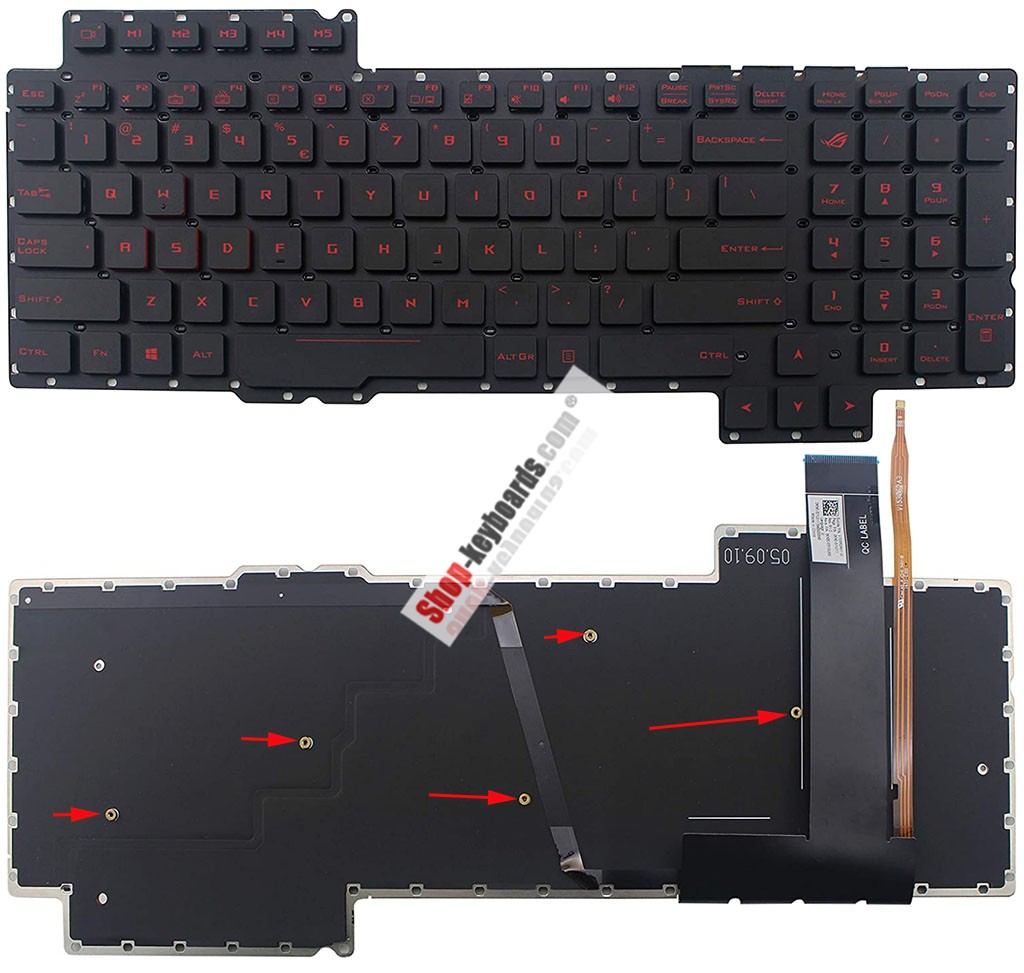 Asus G752 Keyboard replacement