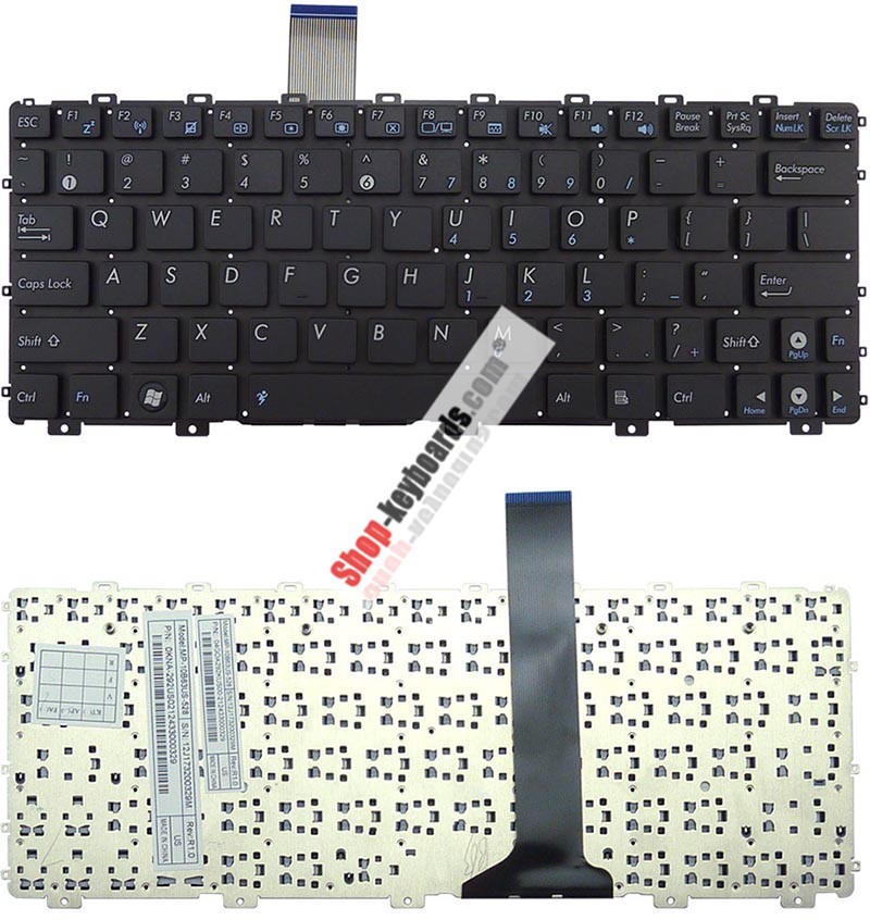 Asus MP-10B66D0-528 Keyboard replacement