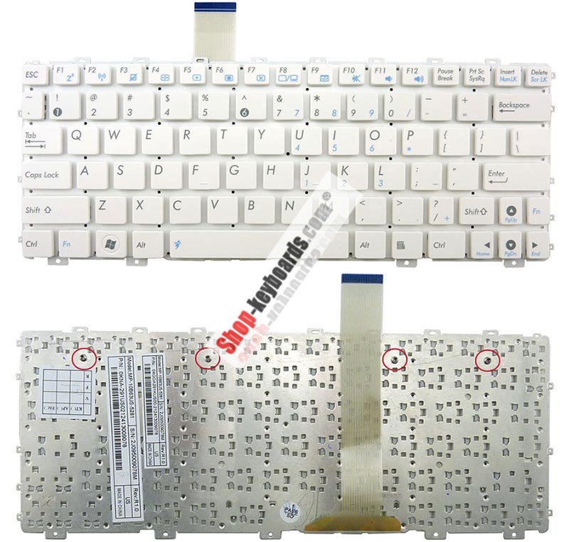 Asus EEE PC R051BX Keyboard replacement