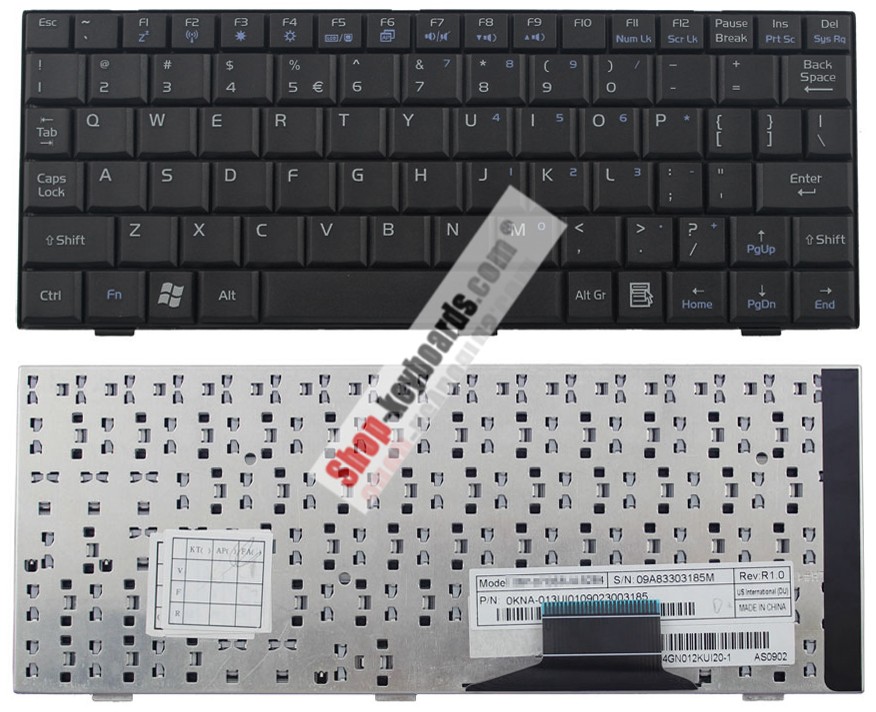 Asus V0724T8A Keyboard replacement
