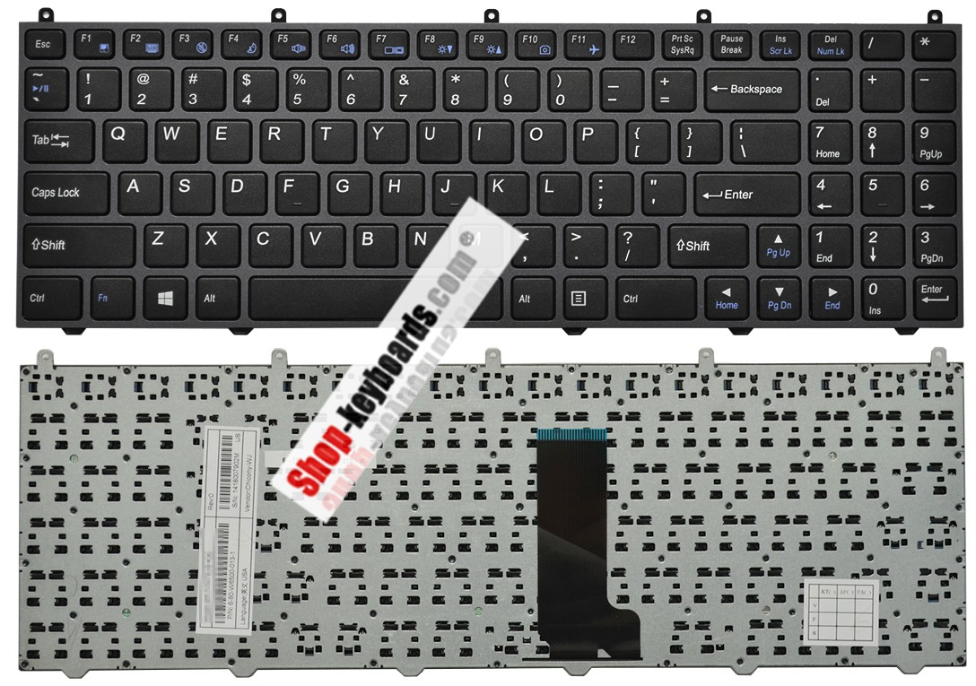 Clevo MP-12N73U4-430 Keyboard replacement