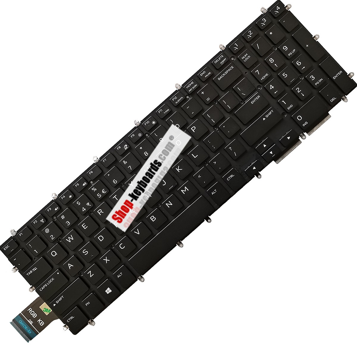 Dell AW15-6627AW18-3941 Keyboard replacement
