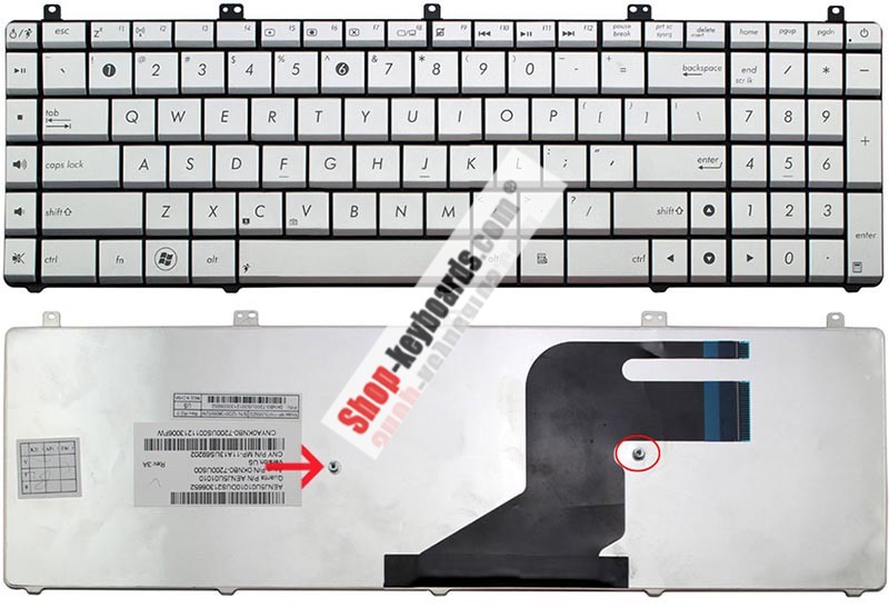 Asus N55XI245SL-SL Keyboard replacement