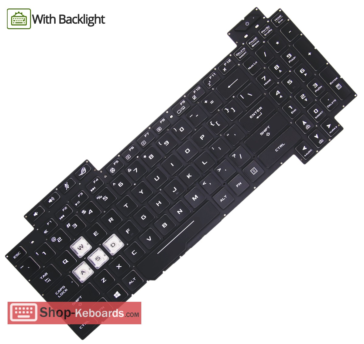 Asus GL704GM-EV040T  Keyboard replacement