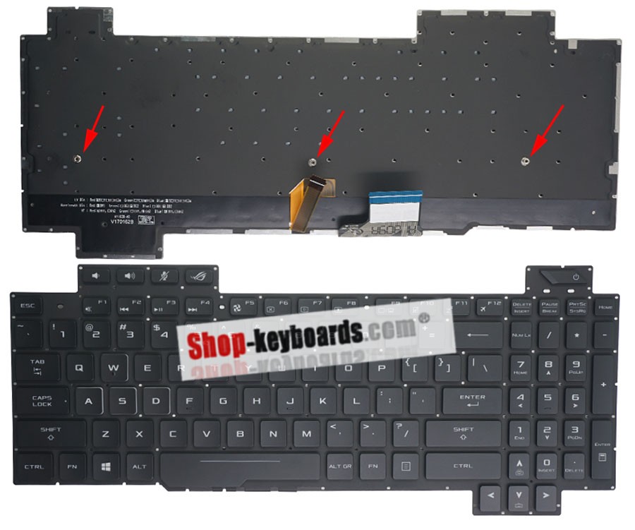 Asus gl703gm-e5091t-E5091T  Keyboard replacement
