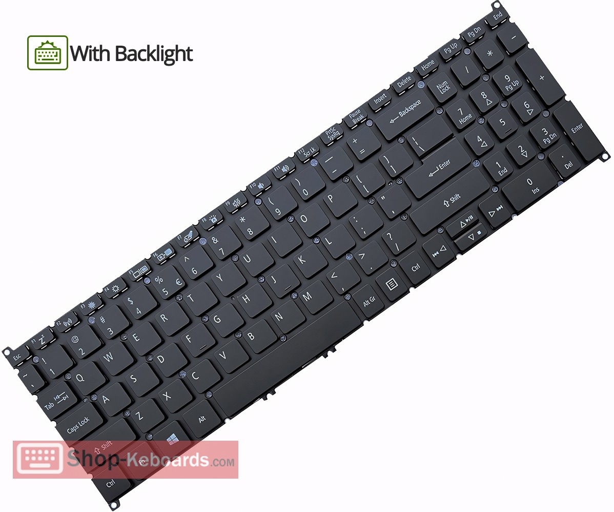 Acer SPIN SP515-51N-52AF  Keyboard replacement