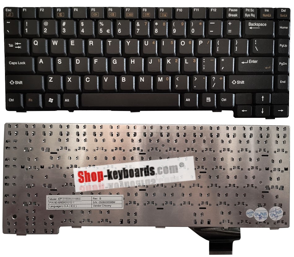 Clevo MP-01503UA-4303  Keyboard replacement
