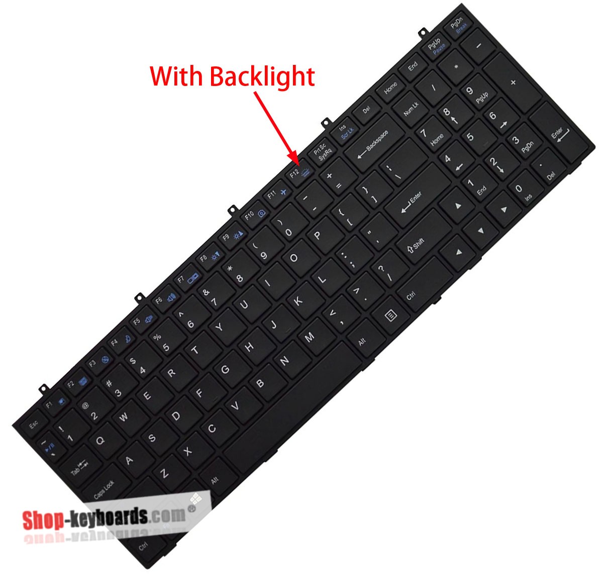 Clevo 6-80-W67C1-010-1 Keyboard replacement