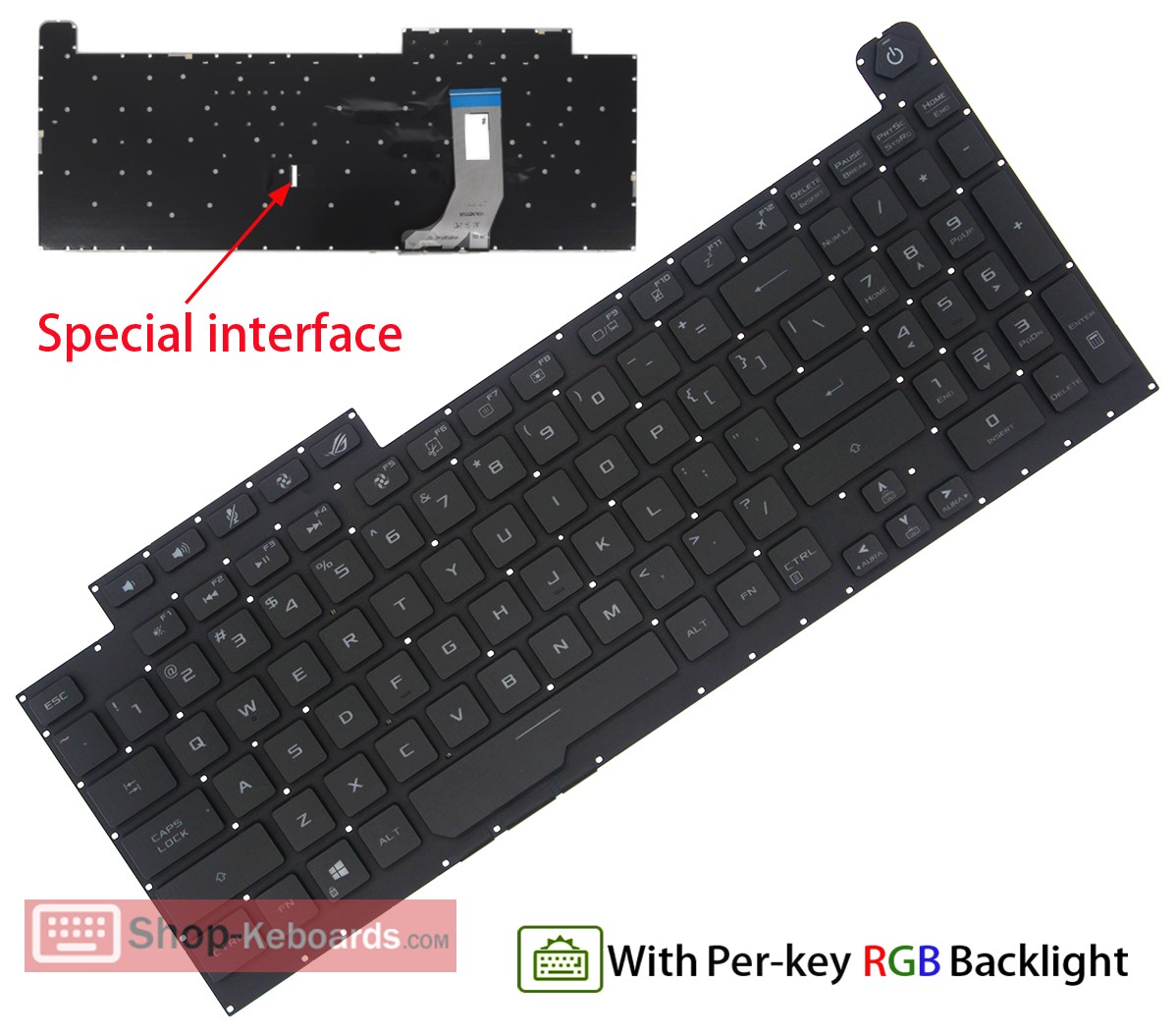 Asus 0KNR0-661MND00  Keyboard replacement