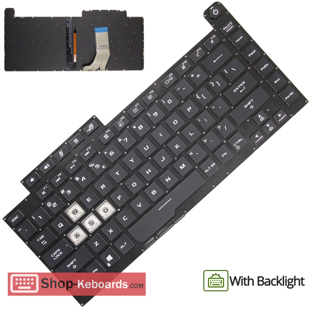 Asus ROG rog-g512li-hn2855-HN2855  Keyboard replacement