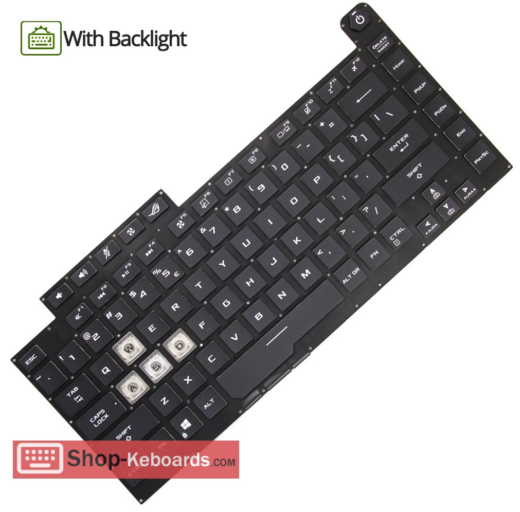 Asus ROG G512LU-HN131T Keyboard replacement