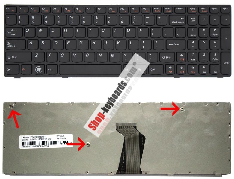 Lenovo IdeaPad B570 Keyboard replacement
