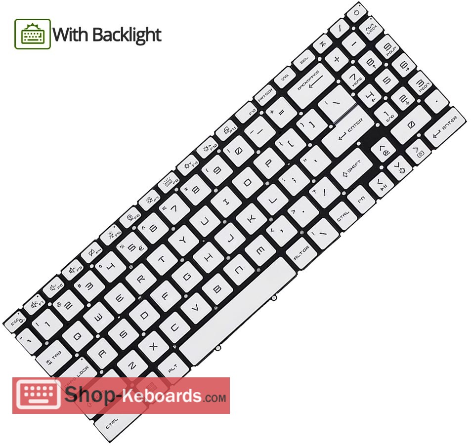 MSI Sword 17 A12VE Keyboard replacement