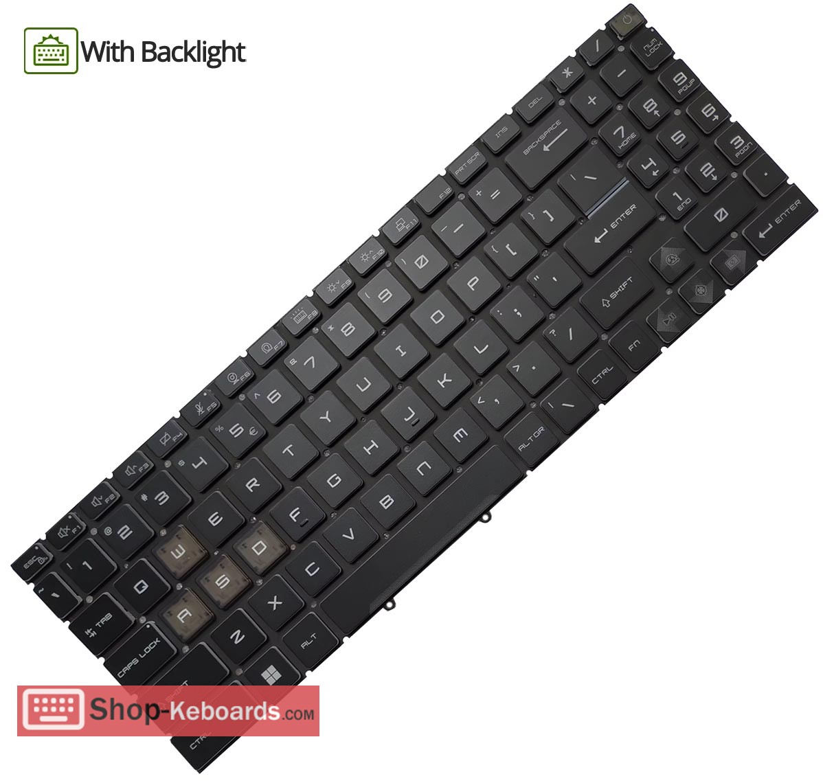 MSI Crosshair 17 C12VG Keyboard replacement
