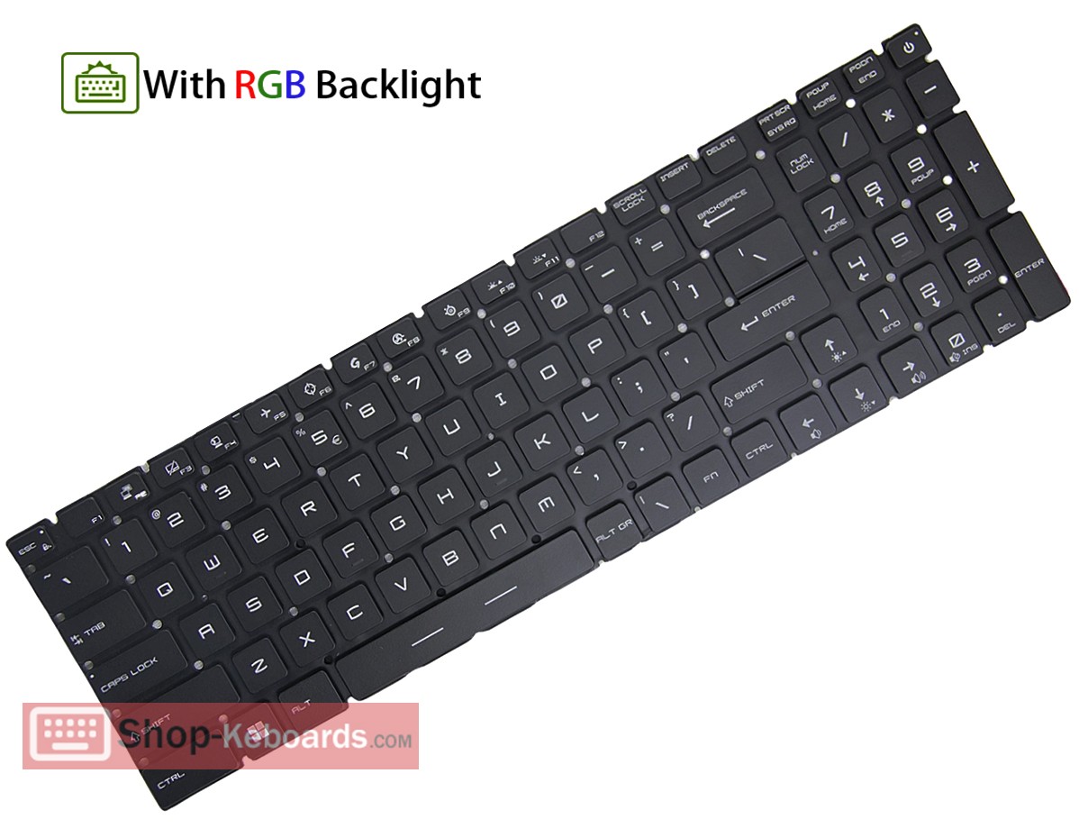 MSI GE76 Raider 11UG Keyboard replacement
