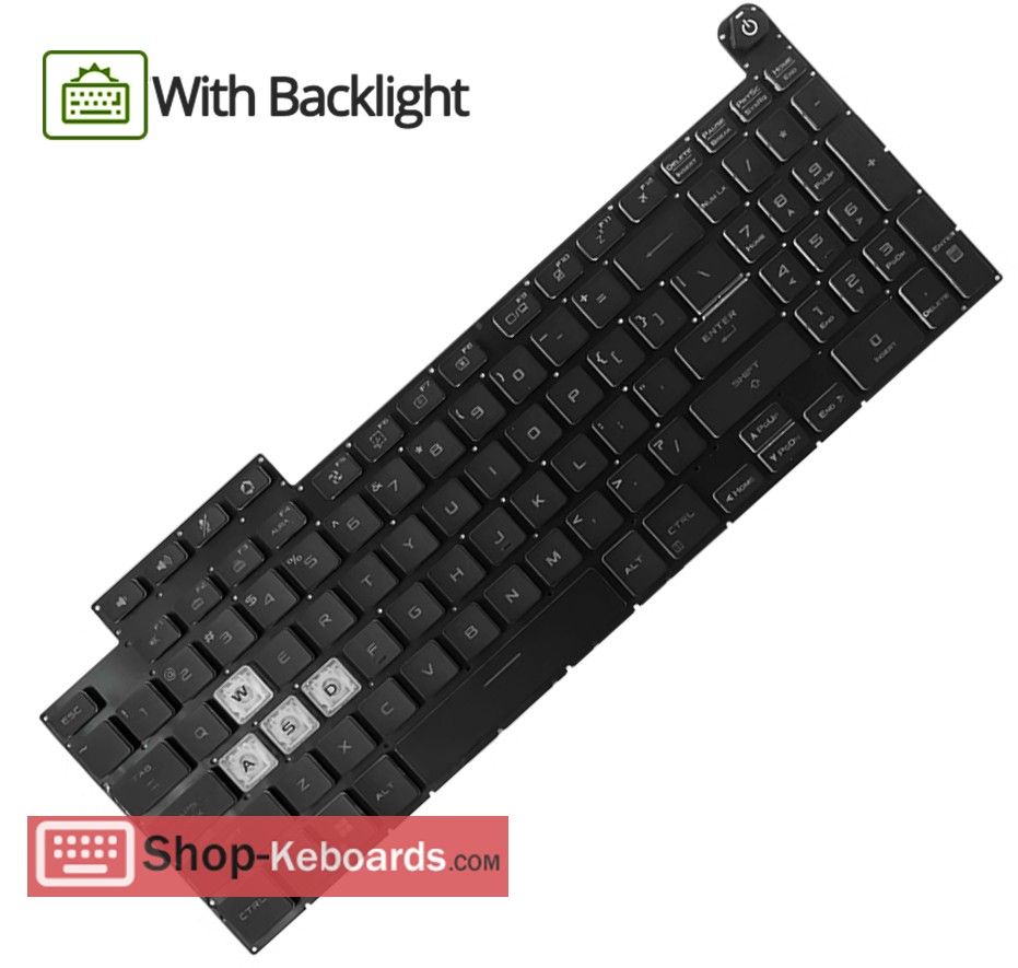 Asus FX507ZE-HN007W  Keyboard replacement