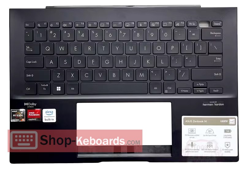 Asus ZENBOOK UX3402ZA-OLED1Q7  Keyboard replacement