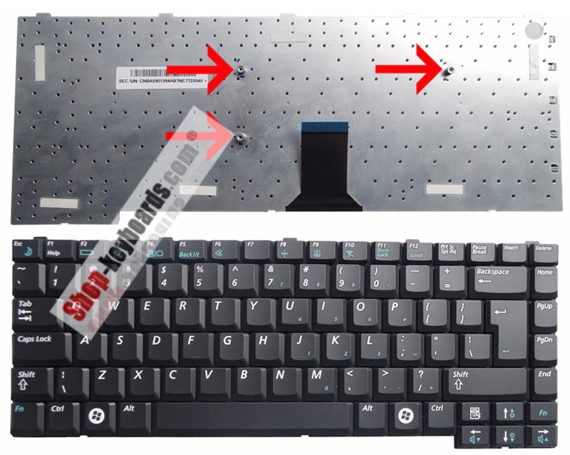 Samsung X20 XVM 1730 V Keyboard replacement