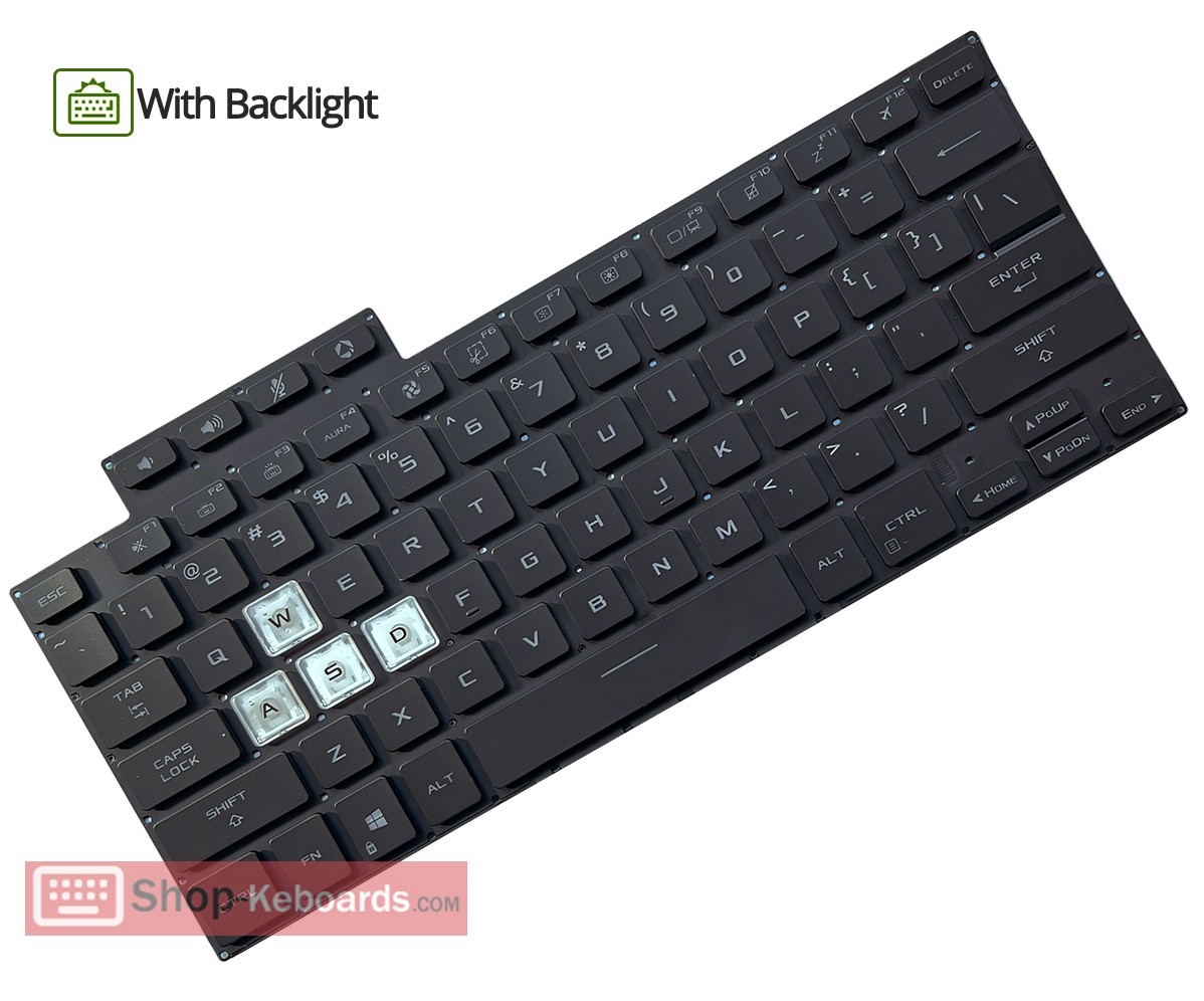 Asus TUF DASH FX516PM-I7G30  Keyboard replacement
