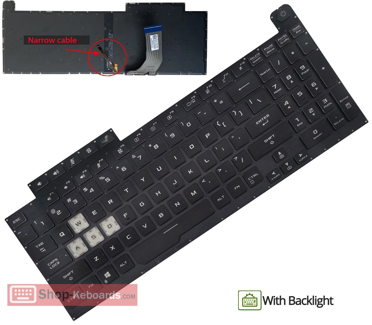 Asus ROG rog-g731gu-h7154t-H7154T  Keyboard replacement