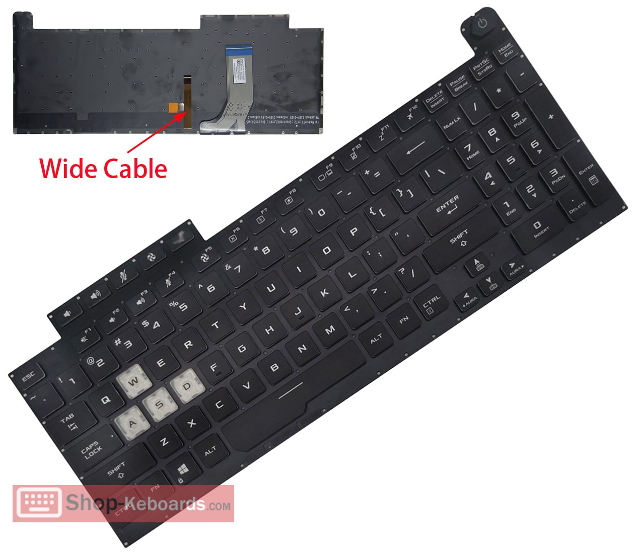 Asus 0KNR0-661MKO00  Keyboard replacement