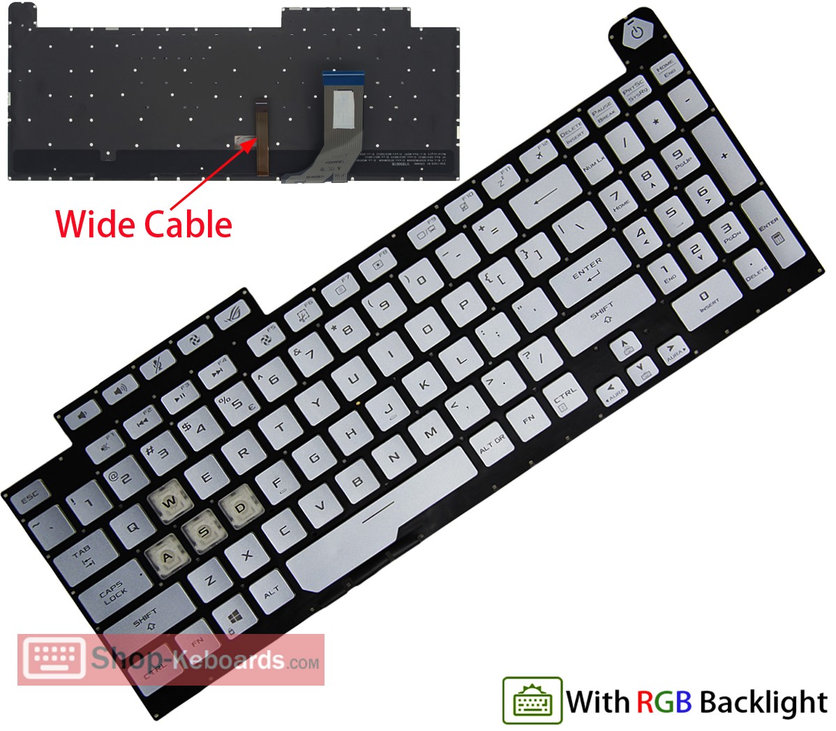 Asus ROG rog-g731gw-0021a9750h-0021A9750H  Keyboard replacement
