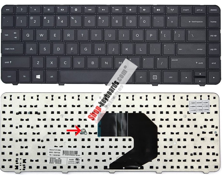 HP 698694-251 Keyboard replacement