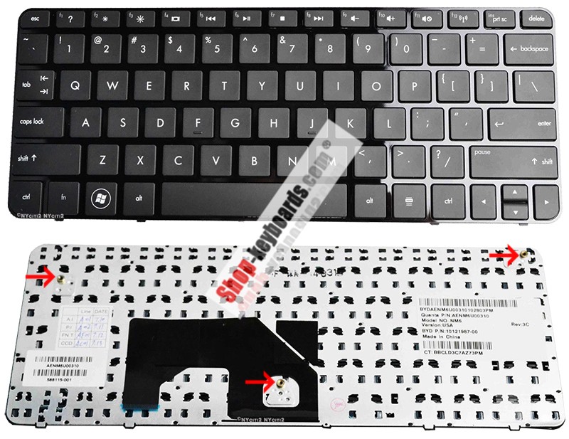 HP 594711-061 Keyboard replacement