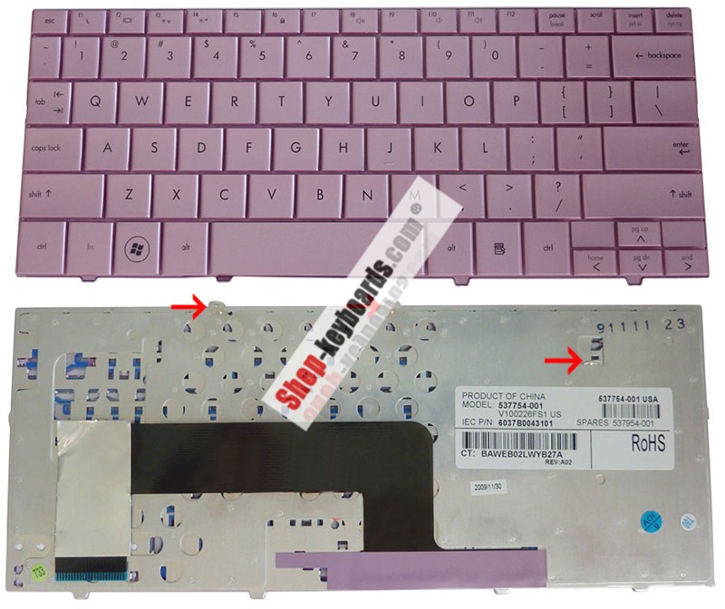 HP MINI 110-1180EF  Keyboard replacement