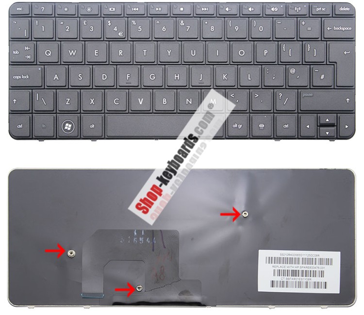 HP MINI 210-3001EI  Keyboard replacement