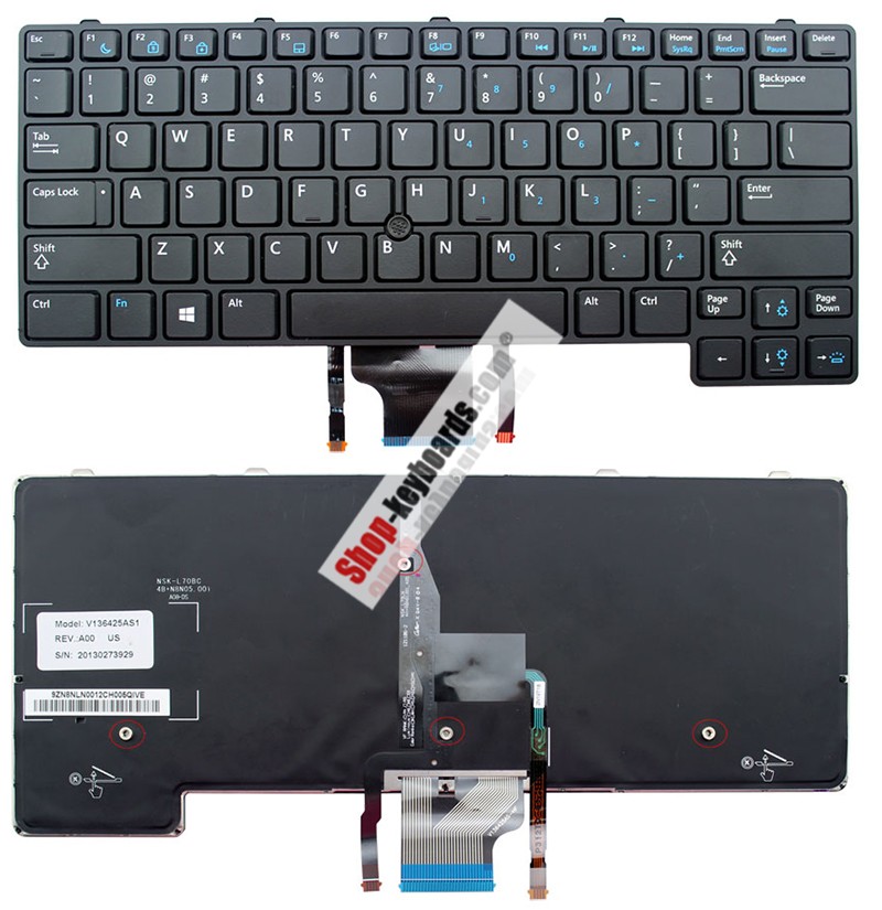 Dell PK130R82A21 Keyboard replacement