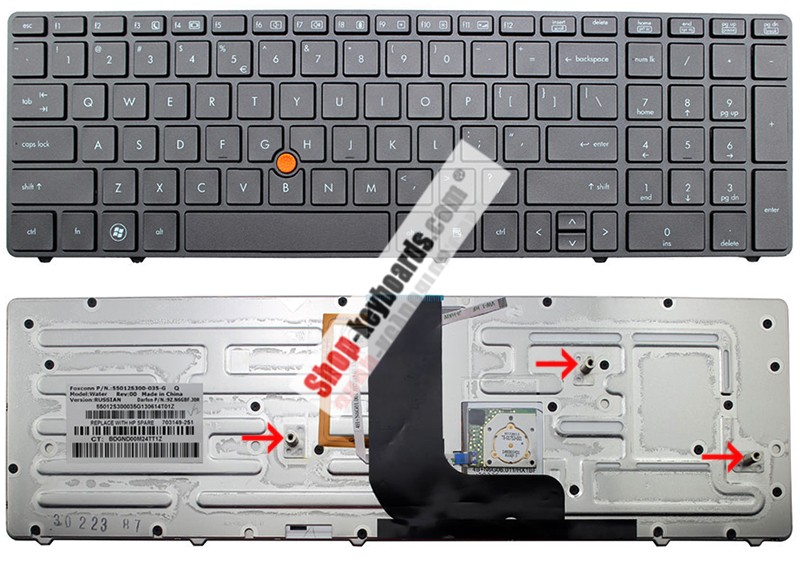 HP 652682-DD1 Keyboard replacement