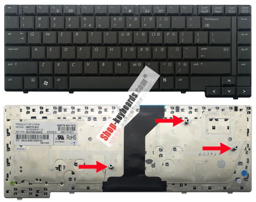 HP 9J.N8282.E01 Keyboard replacement
