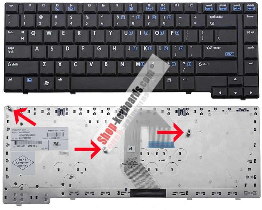 HP 444635-B31 Keyboard replacement
