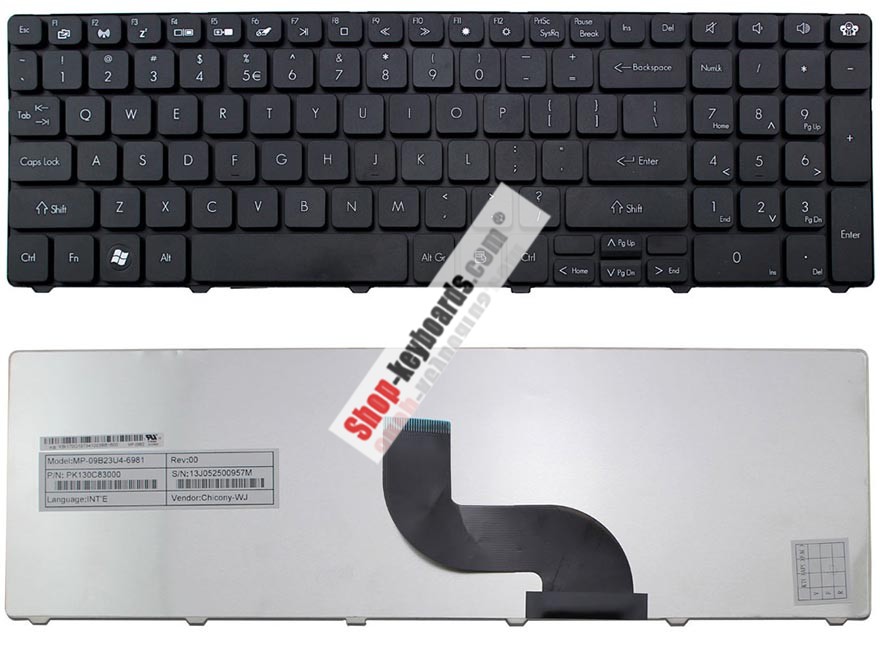 Packard Bell 9Z.N1H82.20E Keyboard replacement