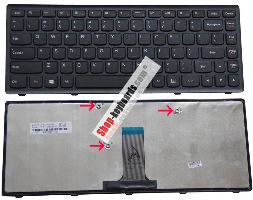 Lenovo 9Z.NAASW.L1D Keyboard replacement