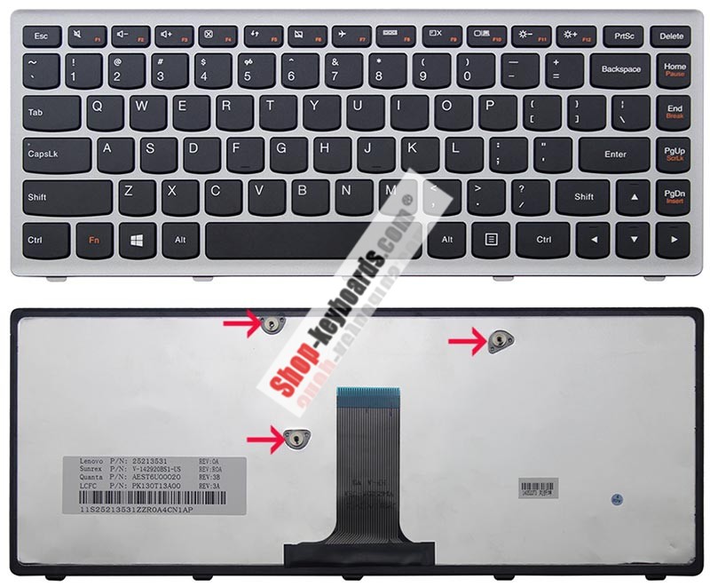 Lenovo 25213462 Keyboard replacement