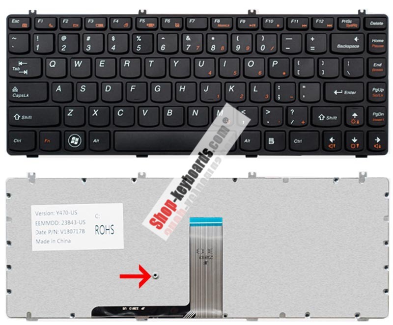 Lenovo Y470N Keyboard replacement
