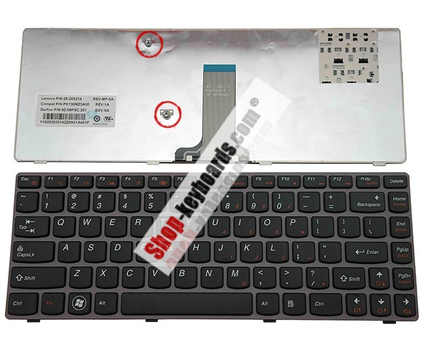 Lenovo IdeaPad Y480A-ISE Keyboard replacement