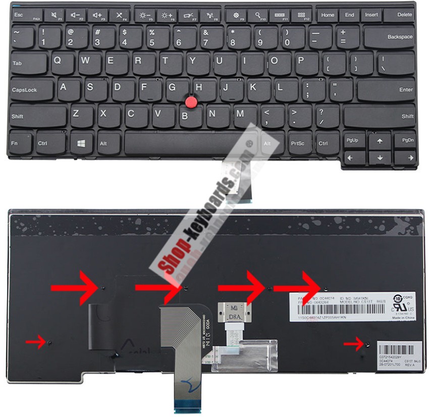 Lenovo MP-12M16I0-387W Keyboard replacement