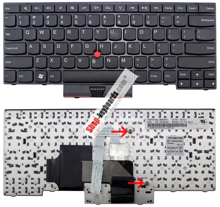 Lenovo MP-11H33US-698W Keyboard replacement