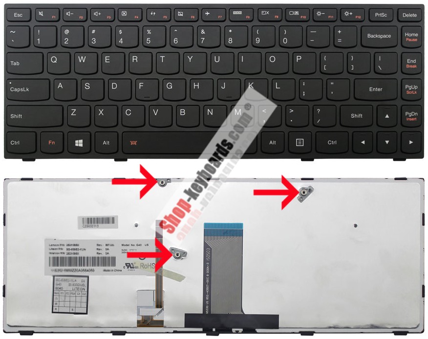 Lenovo Flex 2-14A Keyboard replacement